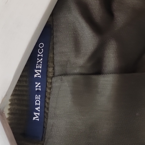 Land's End corduroy olive green lined jacket size 43L - Picture 5 of 14